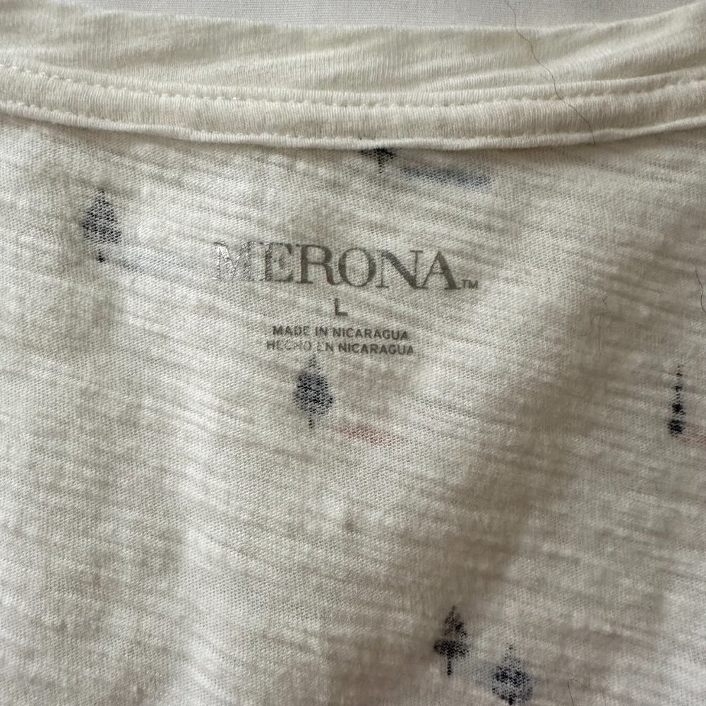 Merona V Neck T-Shirt Size Large - Picture 3 of 6